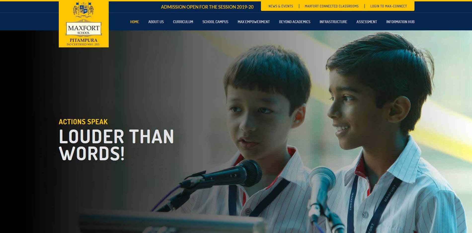 Creative schools website design delhi
