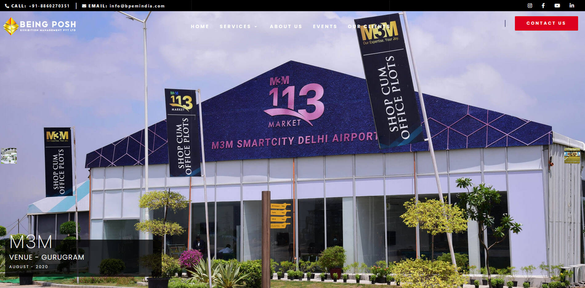 event management website design and development delhi