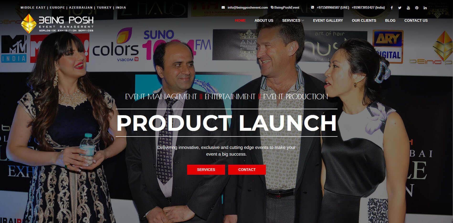 event company website design delhi